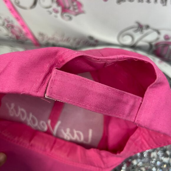 Las Vegas hot pink and silver sequence rhinestones gems sizable hat